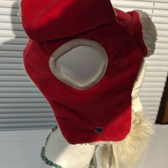 Santa Hat with Beard for XL Dog **View Photos of Inside of beard** Damage - Picture 6 of 13